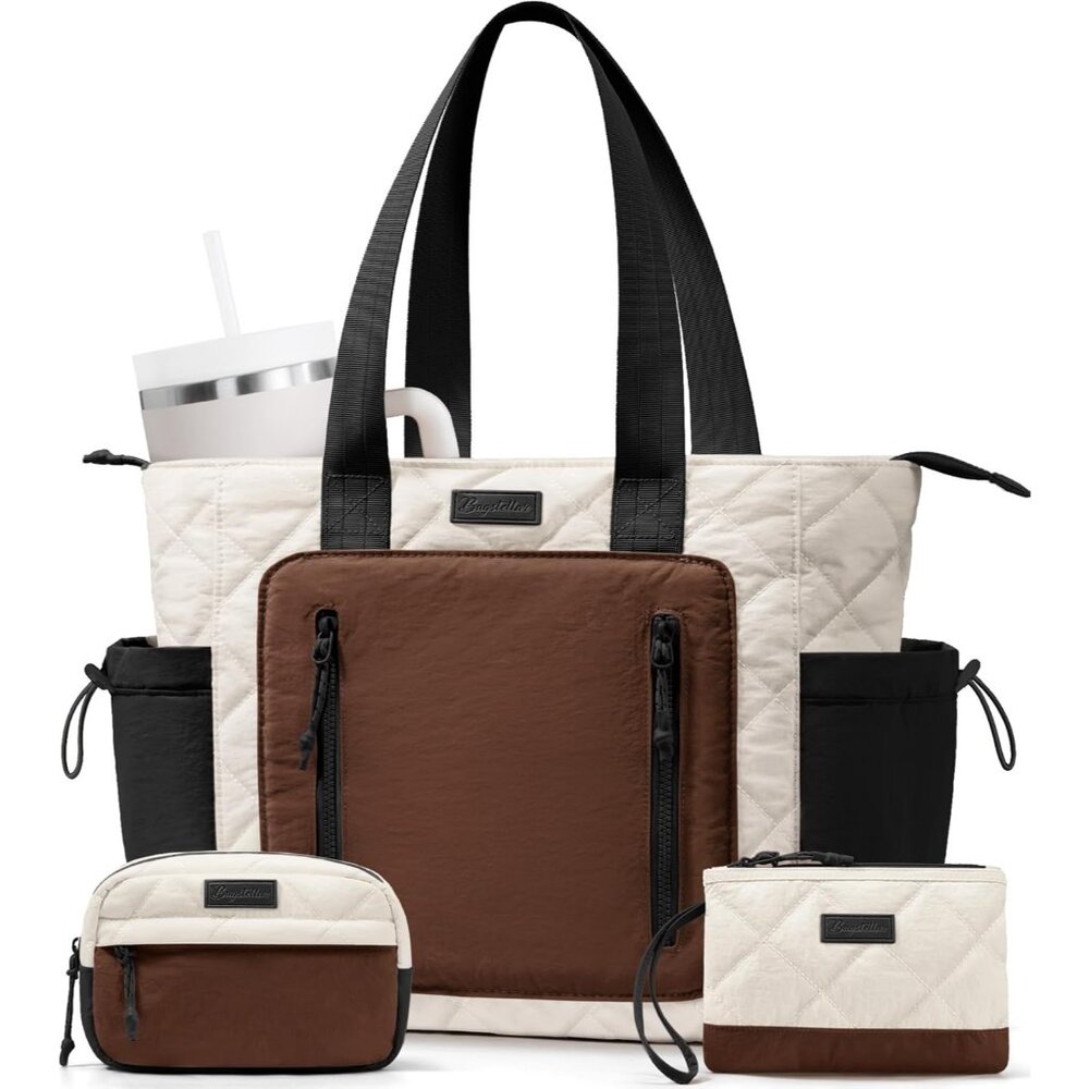 Stylish Lightweight Puffer Tote Bag For Women - Perfect For Work And Travel